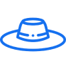 Wide brimmed hat