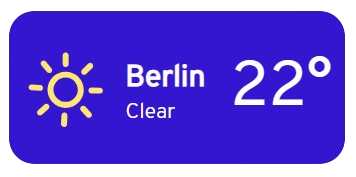 Customisable widget